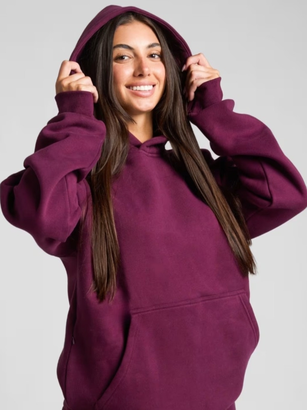 Travel Essentials NEW Hooded Sweatshirt in Plum